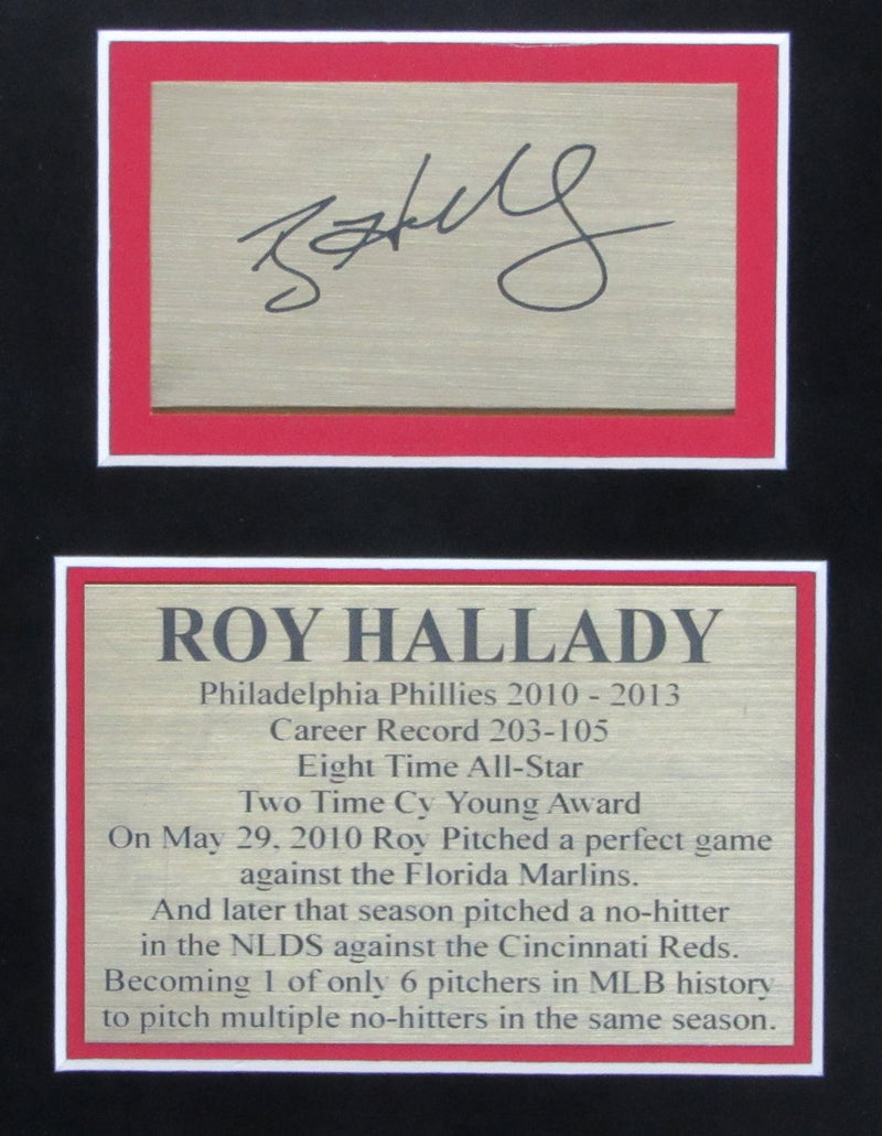Roy Halladay Phillies Unsigned Framed Tribute Collage w/Laser Engraved Autograph