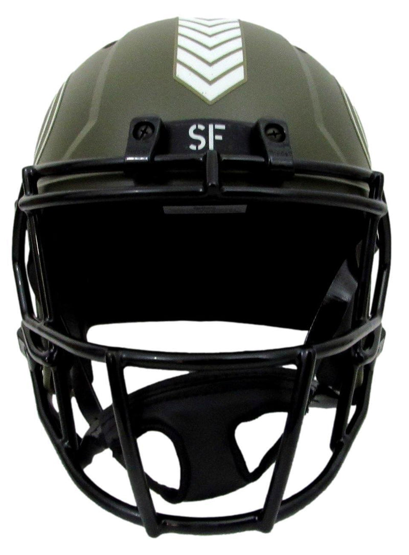 Nick Bosa Signed Full Size Salute To Service Replica 49ers Helmet Beckett 178267