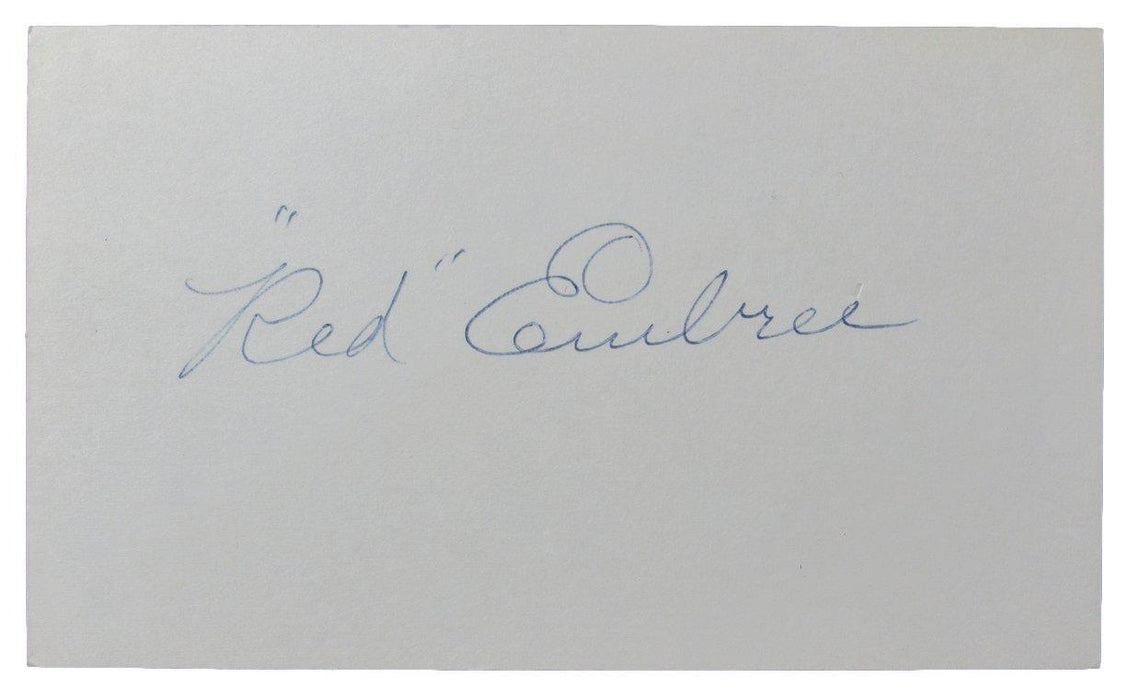 "Red" Embree Cleveland Indians Autographed/Signed  3x5 Index CArd