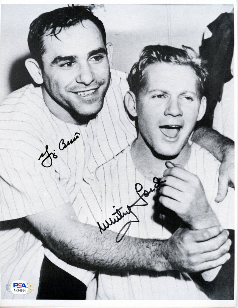 Yogi Berra/Whitey Ford Yankees Dual-Signed/Autograph 8x10  Photo PSA 166782