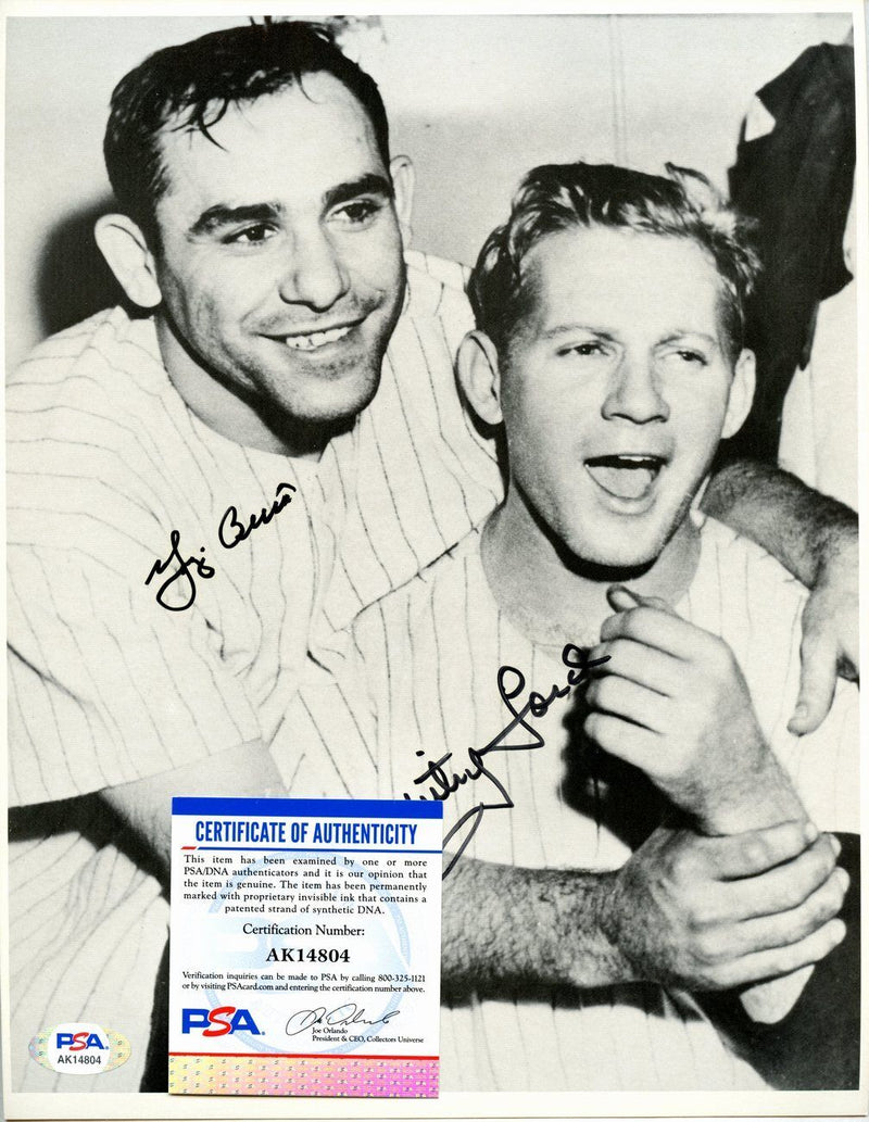 Yogi Berra/Whitey Ford Yankees Dual-Signed/Autograph 8x10  Photo PSA 166782
