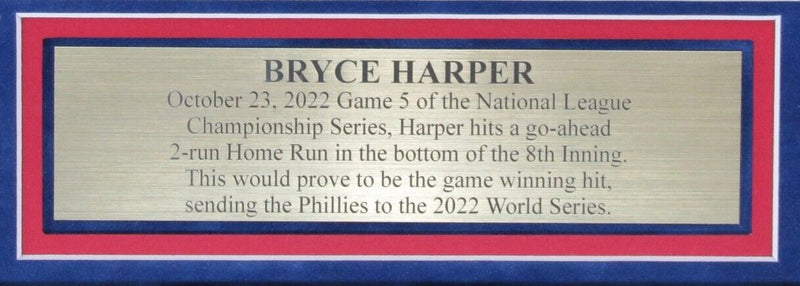 Bryce Harper UNSIGNED 11x14 Photo NLCS HOME RUN Philadelphia Phillies Framed