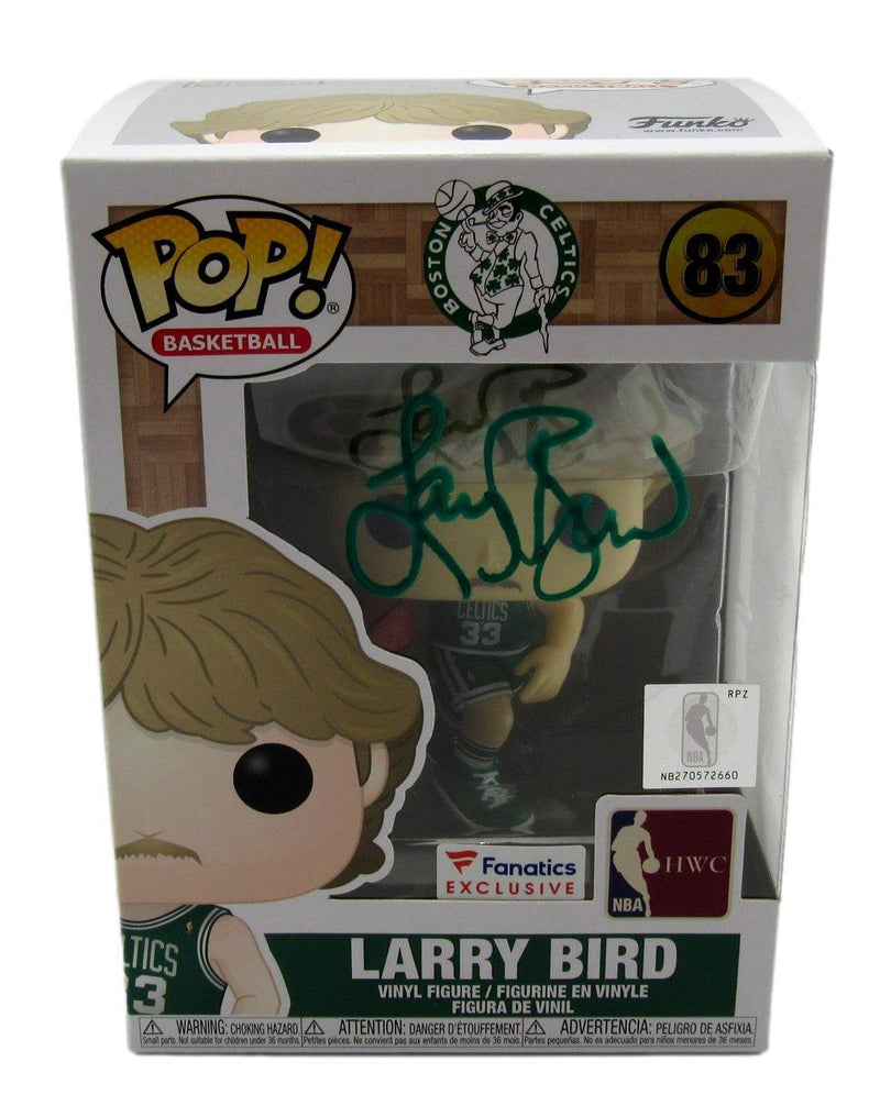 Larry Bird HOF Autographed Funko Pop! Figurine #83 Celtics PSA/DNA 179140