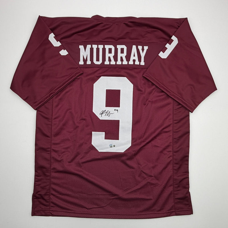 Autographed/Signed Kenneth Murray Jr. Oklahoma Maroon College Football Jersey Beckett BAS COA