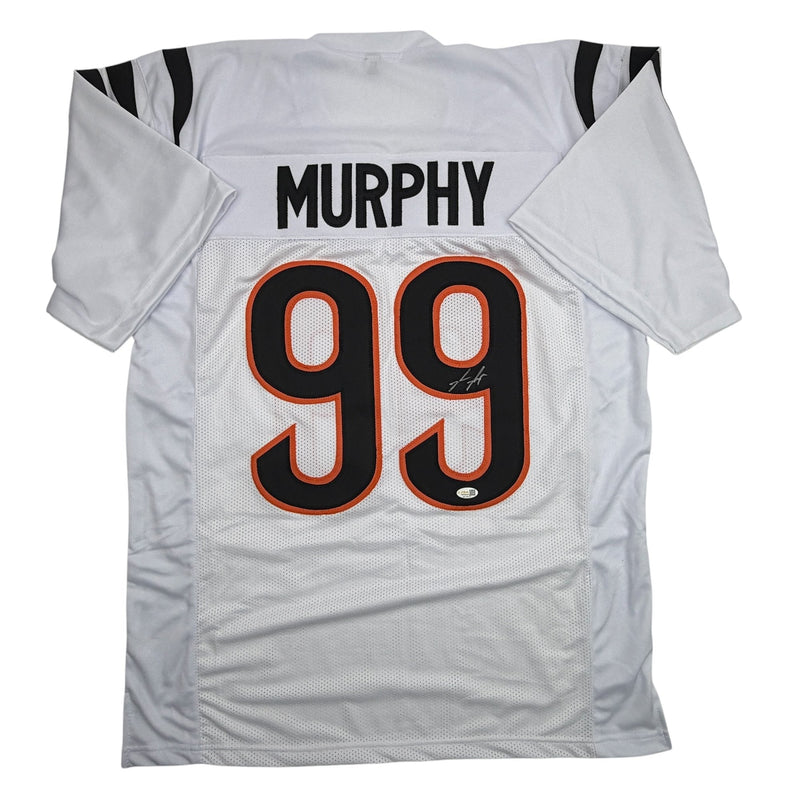 Autographed/Signed Myles Murphy Cincinnati White Football Jersey JSA COA