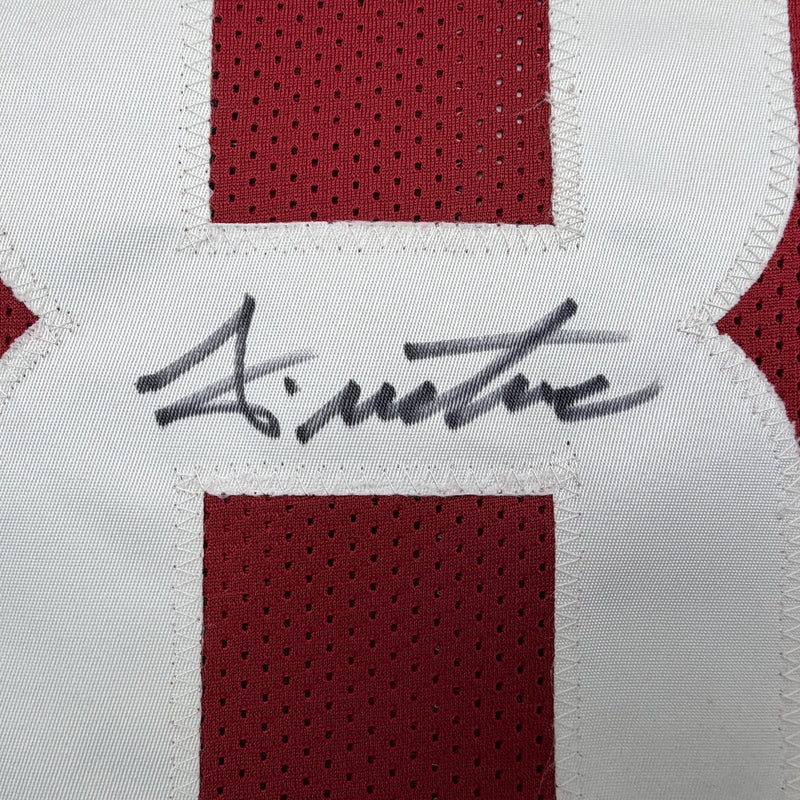 Autographed/Signed John Metchie III Alabama Red College Football Jersey JSA COA