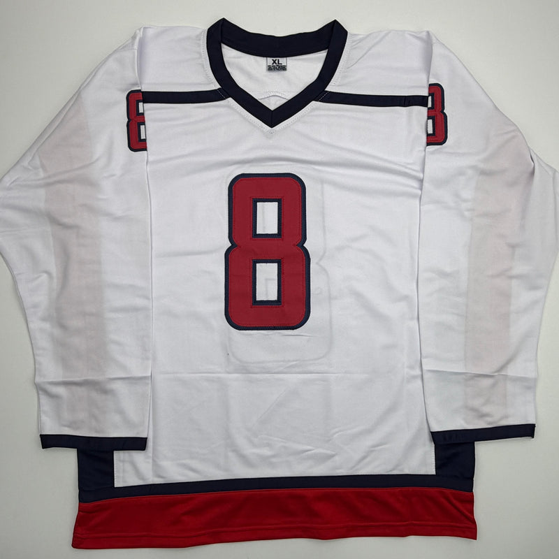 Autographed/Signed Alexander Alex Ovechkin Washington White Hockey Jersey Beckett BAS COA