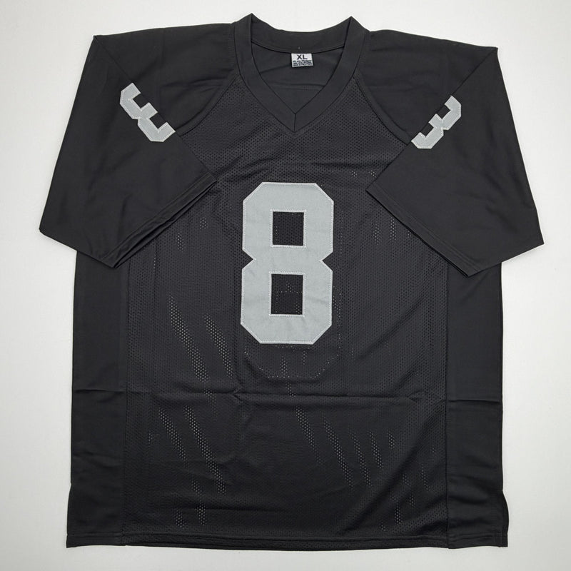 Autographed/Signed Ray Guy HOF 14 Oakland Las Vegas Black Football Jersey JSA COA