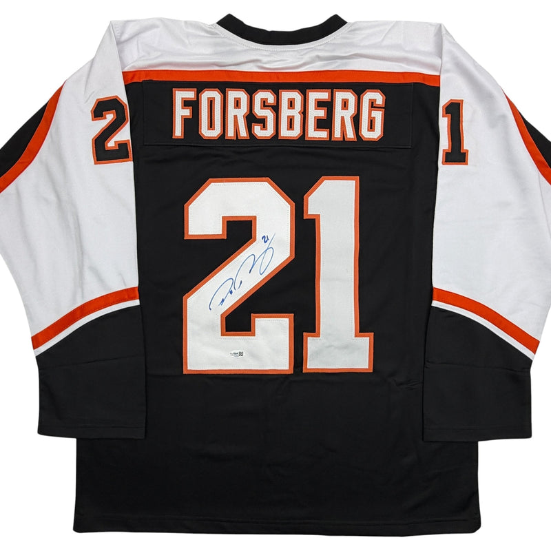 Autographed/Signed Peter Forsberg Philadelphia Black Hockey Jersey JSA COA