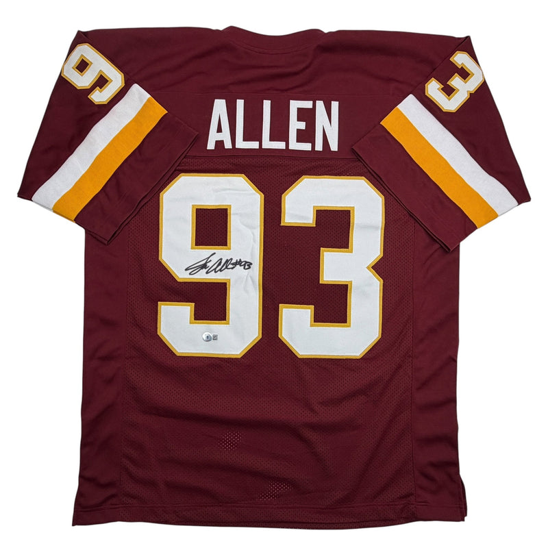 Autographed/Signed Jonathan Allen Washington Maroon Football Jersey JSA COA