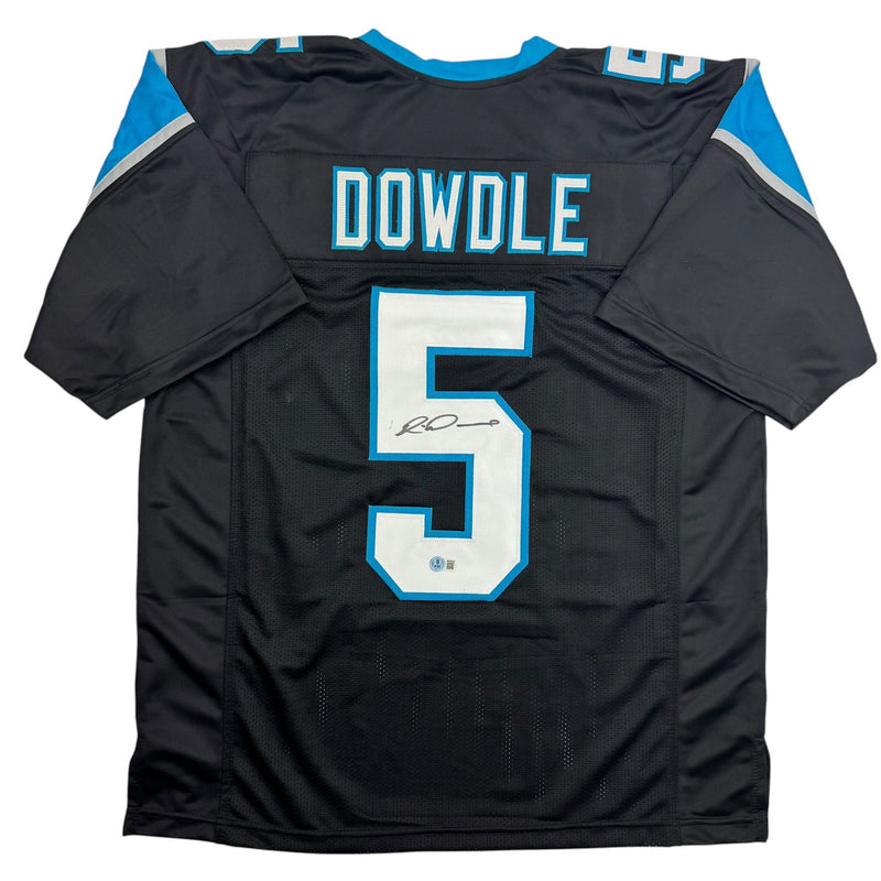 Autographed/Signed Rico Dowdle Carolina Black Football Jersey Beckett BAS COA