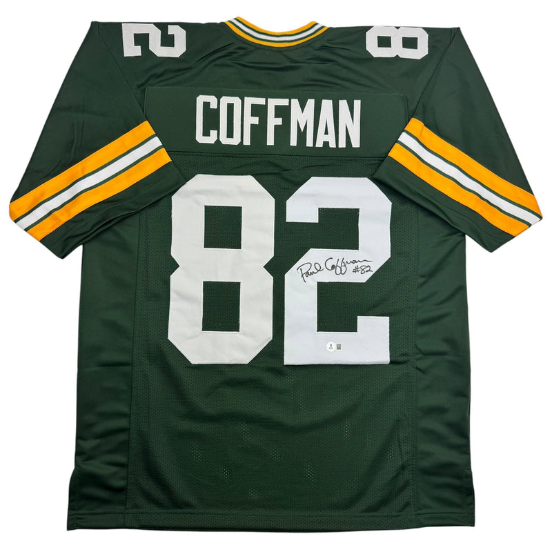 Autographed/Signed Paul Coffman Green Bay Green Football Jersey Beckett BAS COA