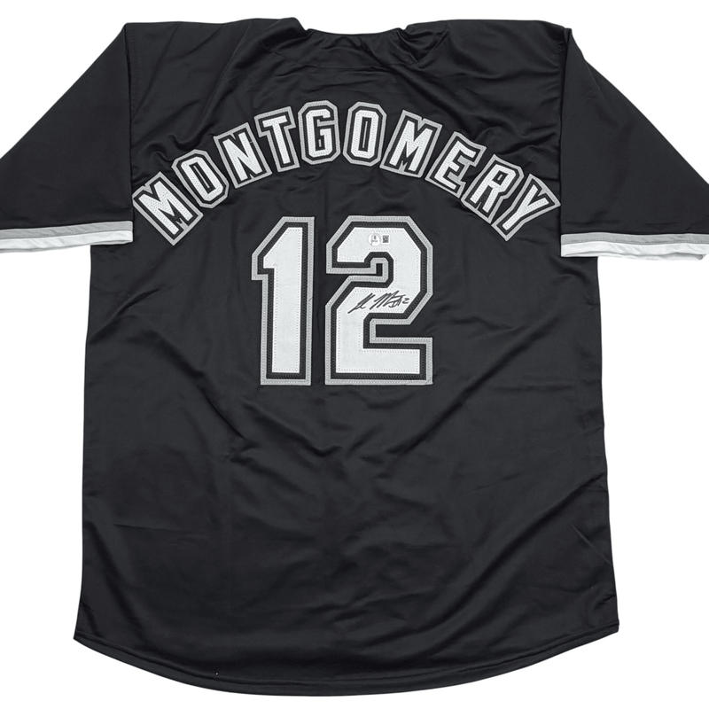 Autographed/Signed Colson Montgomery Chicago Black Baseball Jersey Beckett BAS COA