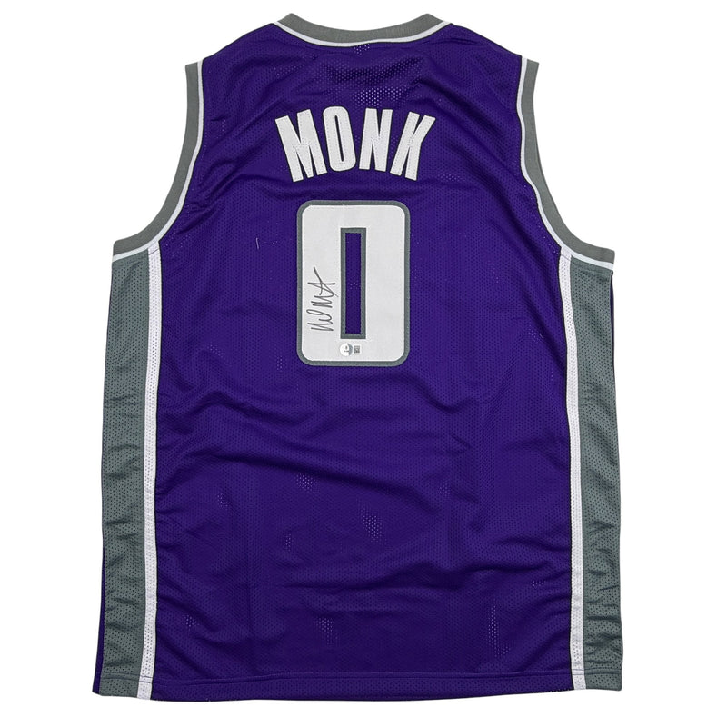 Autographed/Signed Malik Monk Sacramento Purple Basketball Jersey Beckett BAS COA
