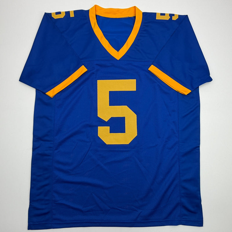 Autographed/Signed Joe Flacco Delaware Blue College Football Jersey JSA COA