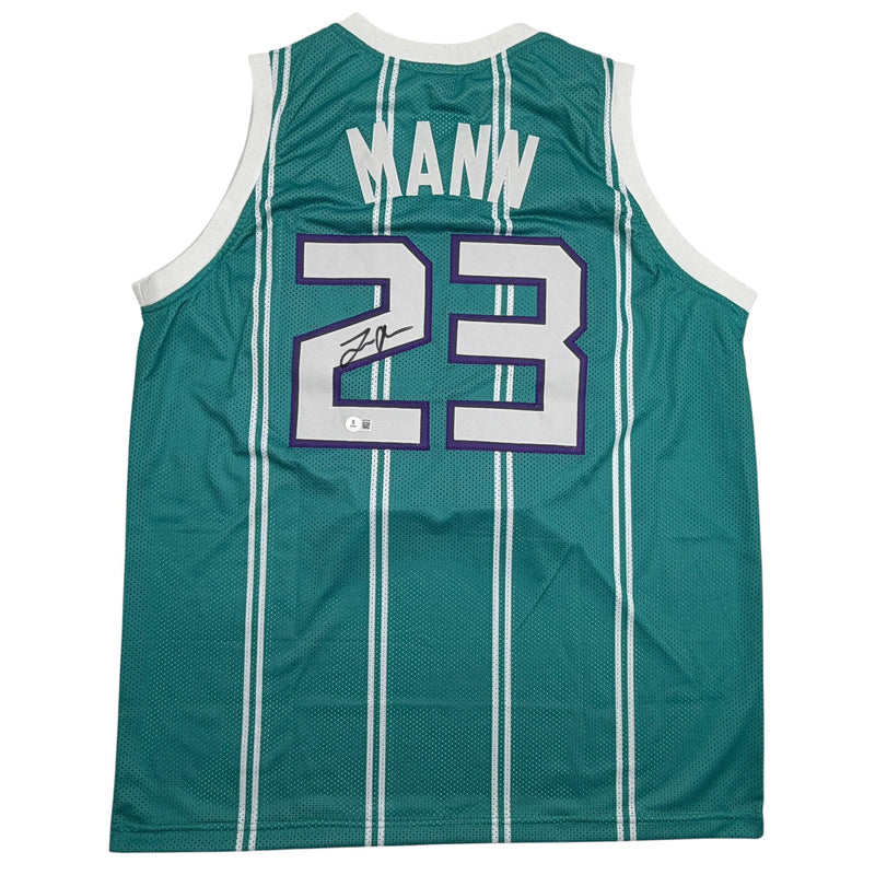 Autographed/Signed Tre Mann Charlotte Teal Basketball Jersey Beckett BAS COA