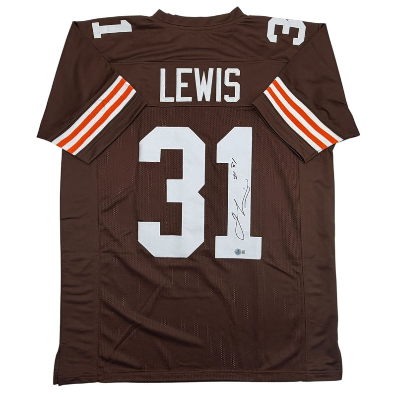 Autographed/Signed Jamal Lewis Cleveland Brown Football Jersey Beckett BAS COA