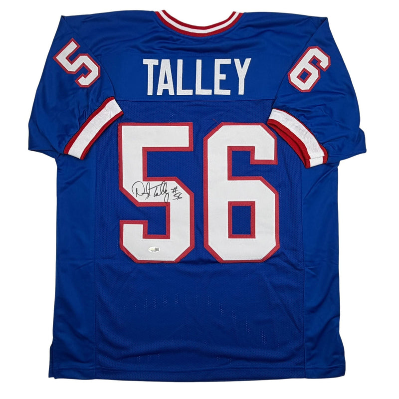 Autographed/Signed Darryl Talley Buffalo Blue Football Jersey JSA COA