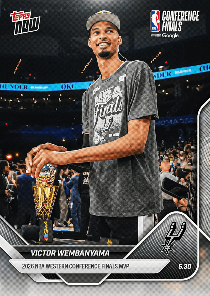 2025 Topps Now Victor Wembanyama #324 2025-26 NBA Western Conference Finals MVP San Antonio Spurs Basketball Card