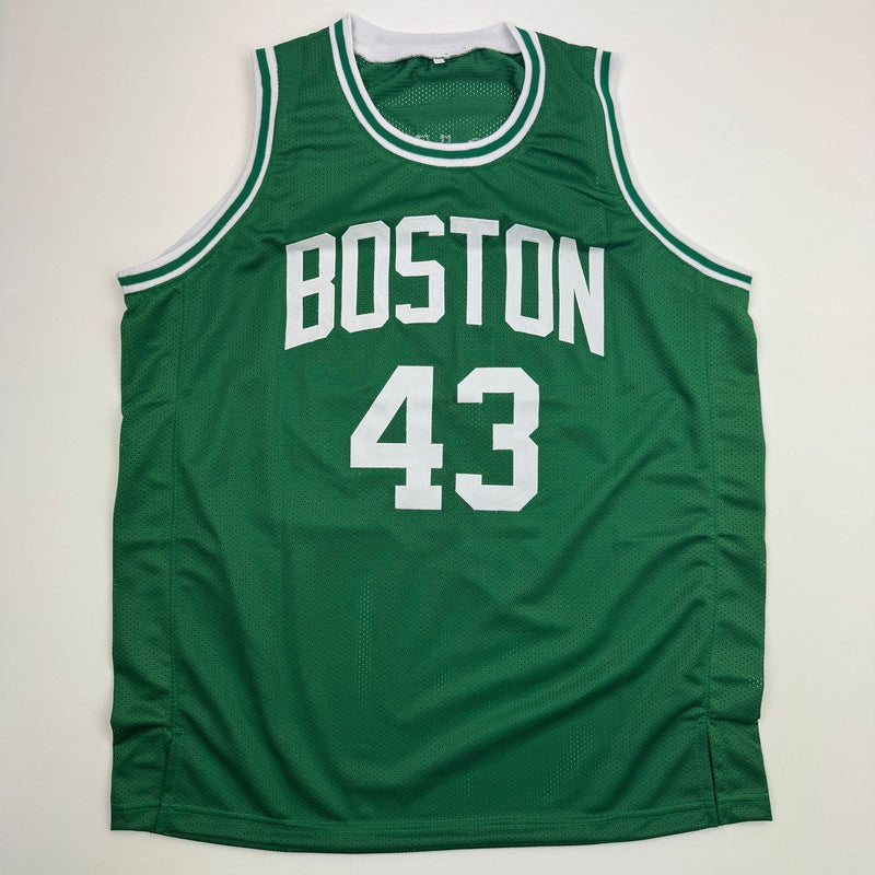 Autographed/Signed Kendrick Perkins Boston Green Basketball Jersey JSA COA