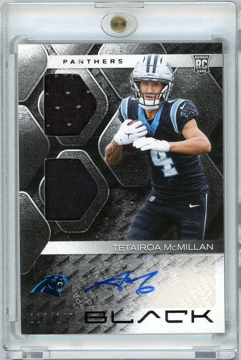 2025 Panini Black Tetairoa McMillan #RSMTMN RPA Auto /149 Rookie RC Football Card