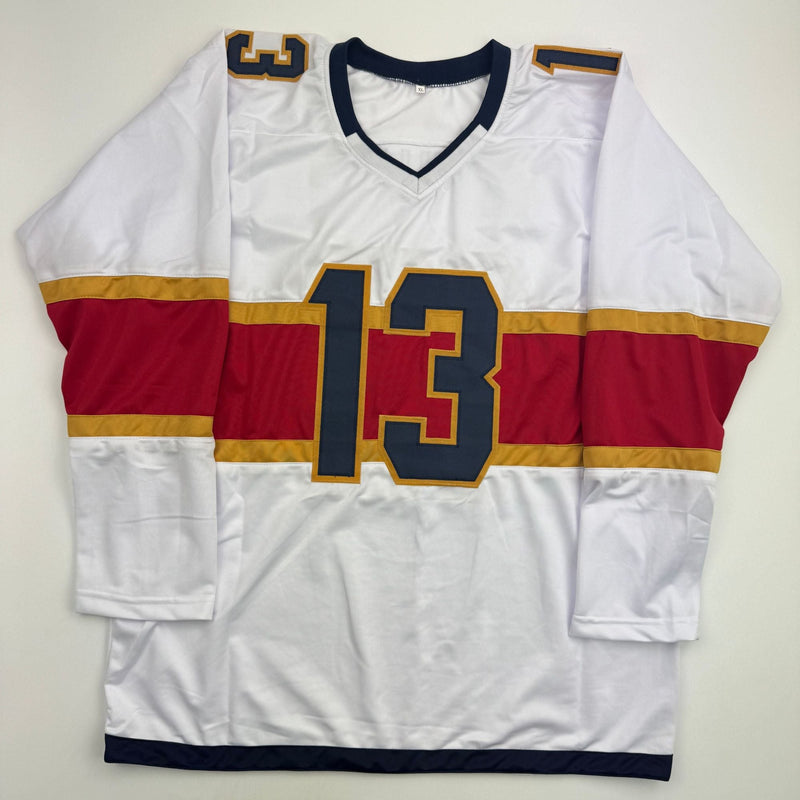Autographed/Signed Sam Reinhart Florida White Hockey Jersey JSA COA