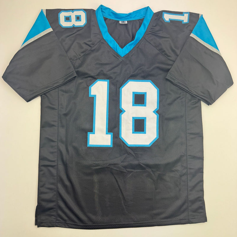 Autographed/Signed Jalen Coker Carolina Black Football Jersey Beckett BAS COA