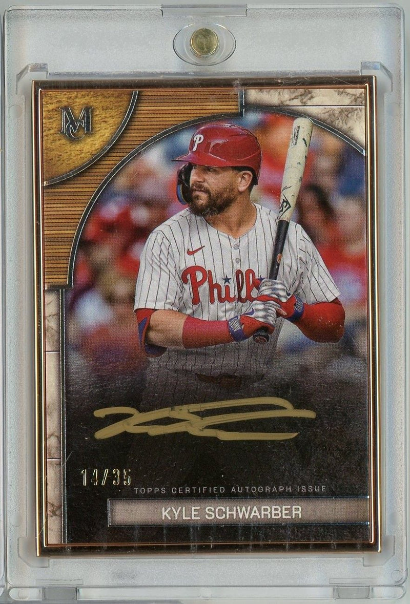 2025 Topps Museum Collection Kyle Schwarber #FMA-KS Museum Framed Autograph Card /35 Baseball Card