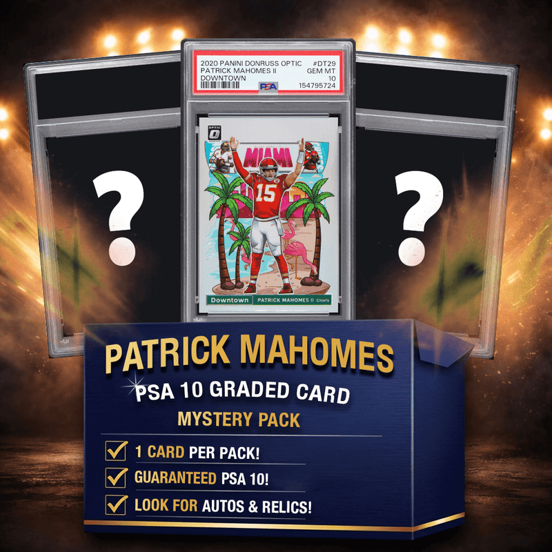 Patrick Mahomes PSA 10 Graded Football Card Mystery Pack