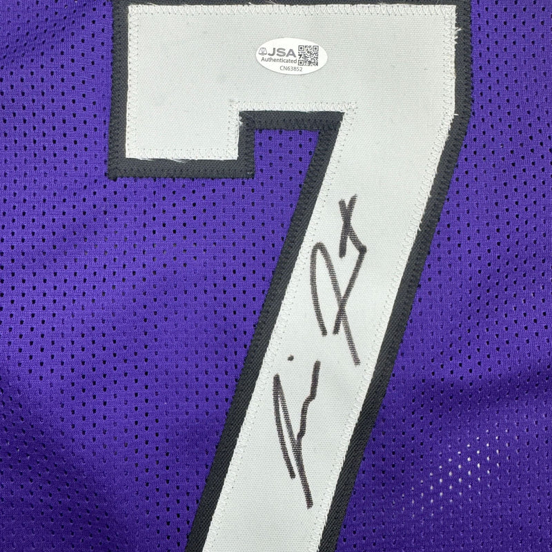 Autographed/Signed Jimmer Fredette Sacramento Purple Basketball Jersey JSA COA