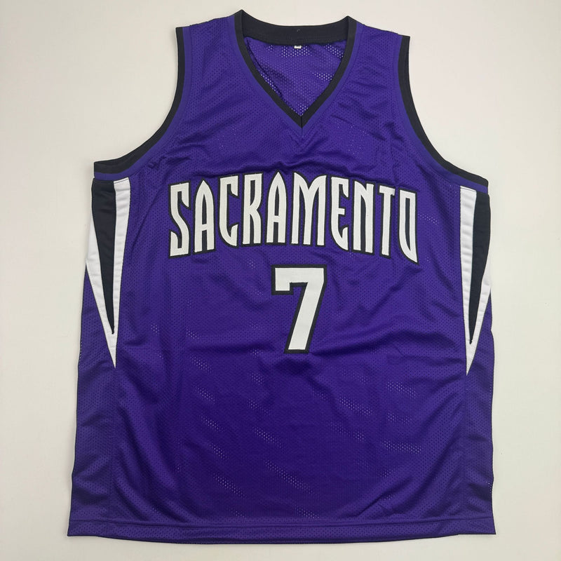 Autographed/Signed Jimmer Fredette Sacramento Purple Basketball Jersey JSA COA