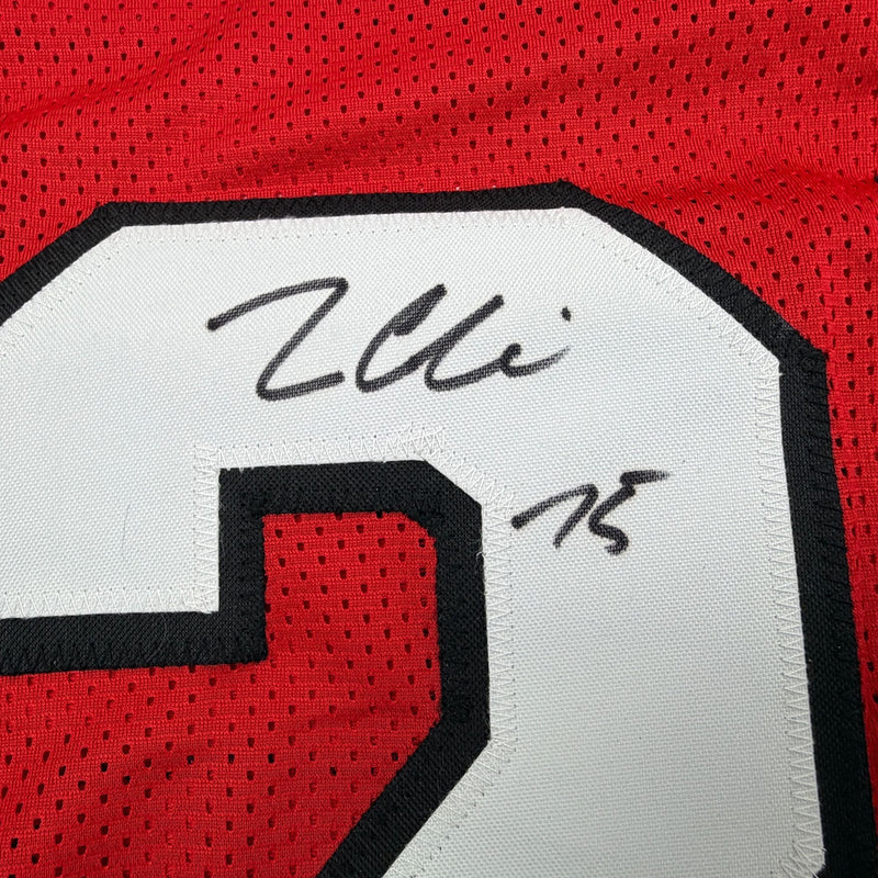 Autographed/Signed Zaven Collins Arizona Red Football Jersey Beckett BAS COA