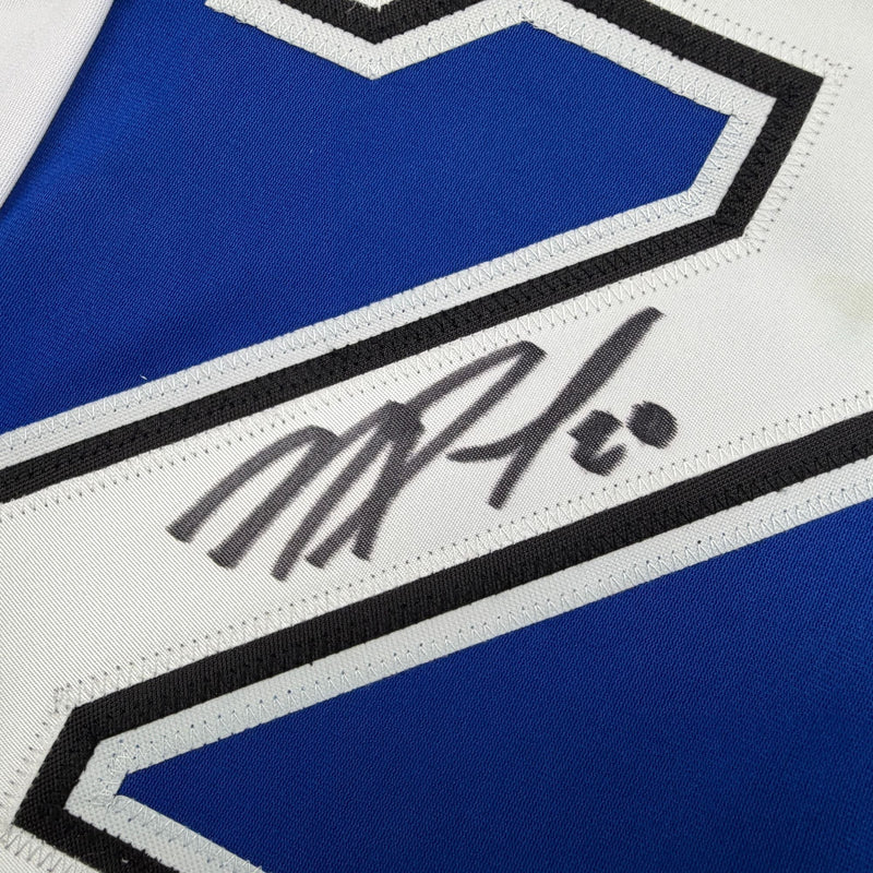 Autographed/Signed Nick Paul Tampa Bay Blue Hockey Jersey JSA COA