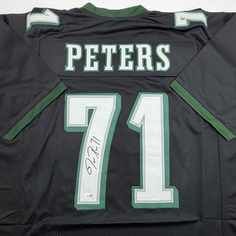 Autographed/Signed Jason Peters Philadelphia Black Football Jersey JSA COA