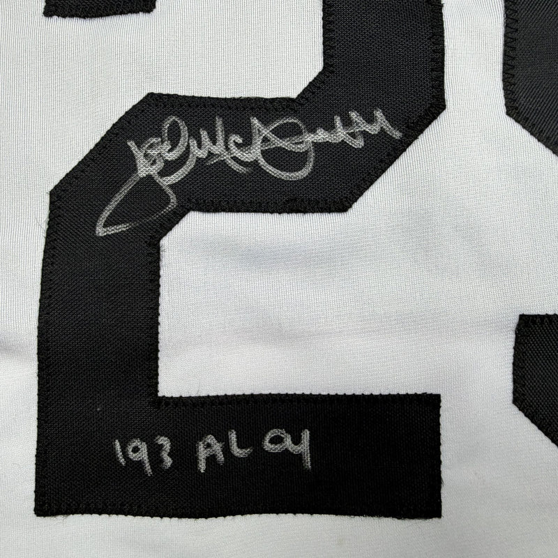 Autographed/Signed Jack McDowell Chicago White Retro Baseball Jersey Beckett BAS COA