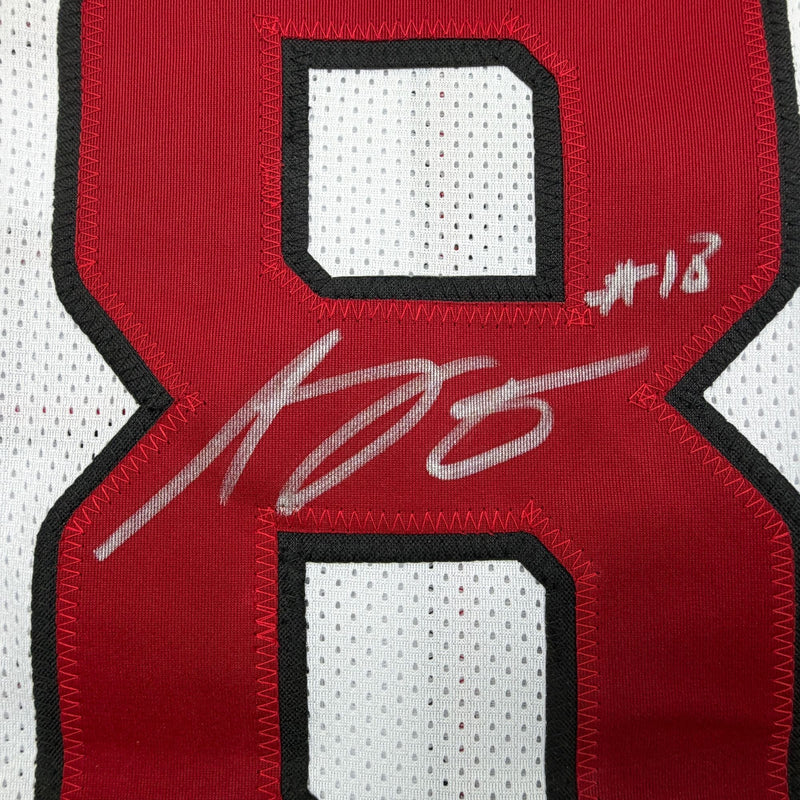 Autographed/Signed AJ Green Arizona White Football Jersey Beckett BAS COA