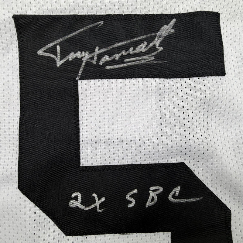 Autographed/Signed Terry Hanratty Pittsburgh White Football Jersey JSA COA
