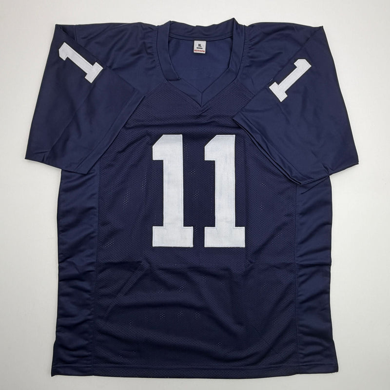 Autographed/Signed Abdul Carter Penn State Blue College Football Jersey Beckett BAS COA