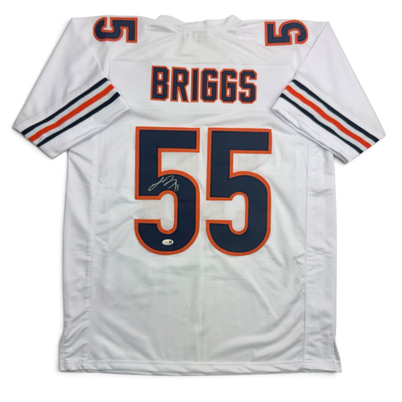 Autographed/Signed Lance Briggs Chicago White Football Jersey JSA COA