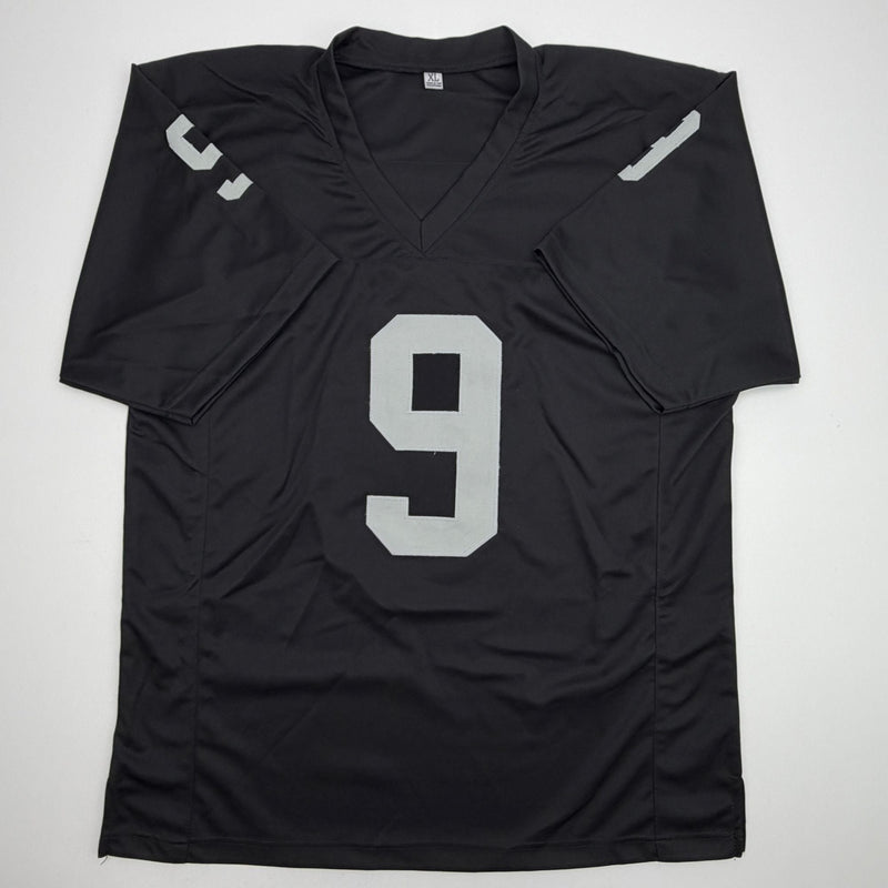 Autographed/Signed Tyree Wilson Oakland Las Vegas Black Football Jersey Beckett BAS COA