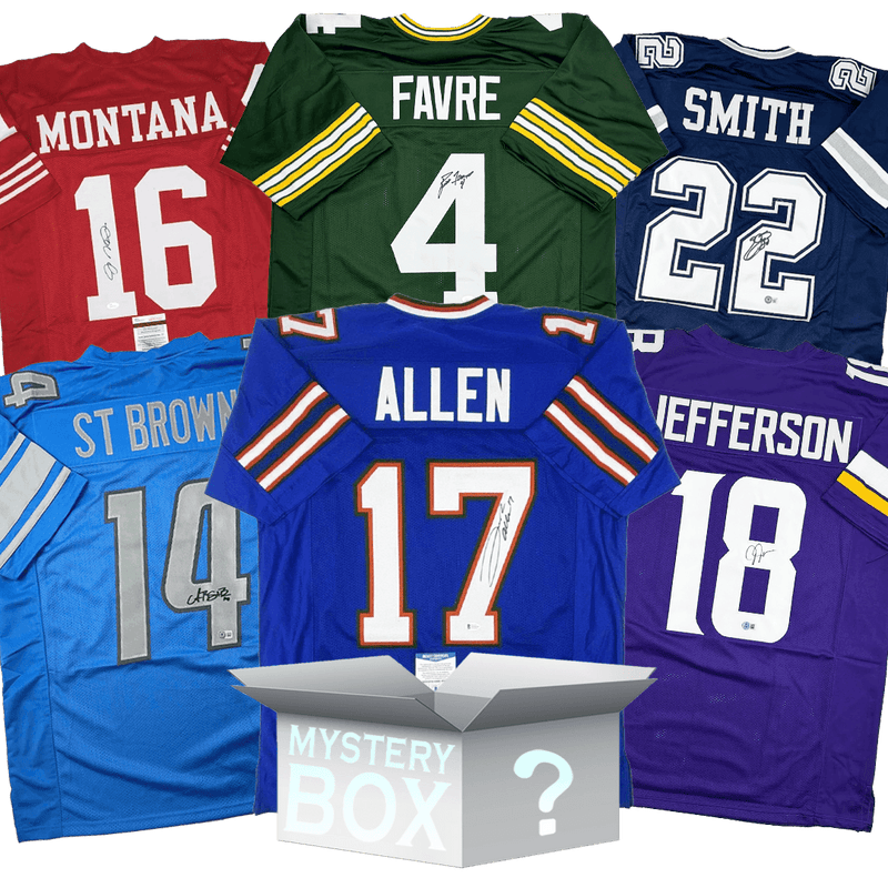 Random Autographed/Signed Football Jersey Mystery Box with PSA JSA or Beckett COA