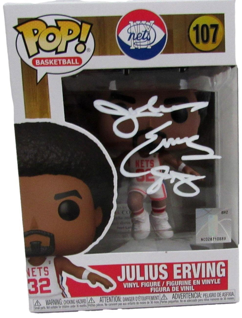 Julius Erving HOF Autographed Funko POP! Figurine #107 76ers JSA 175837