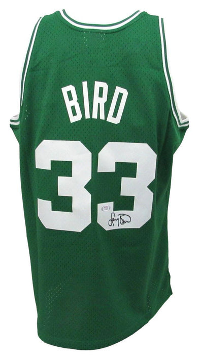 Larry Bird Autographed Green Mitchell & Ness Swingman Jersey PSA/DNA 179397