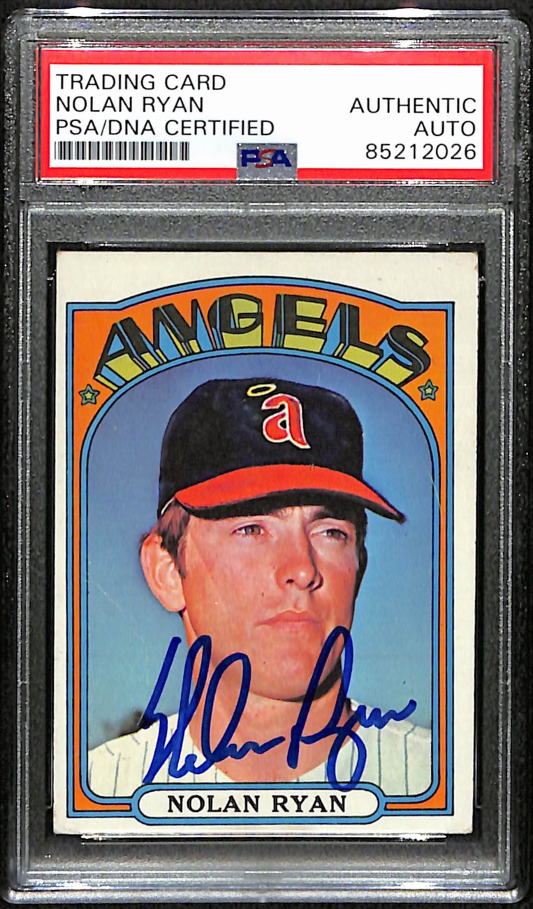 Nolan Ryan HOF Mets Signed/Autographed 1972 TOPPS Card #595 PSA/DNA