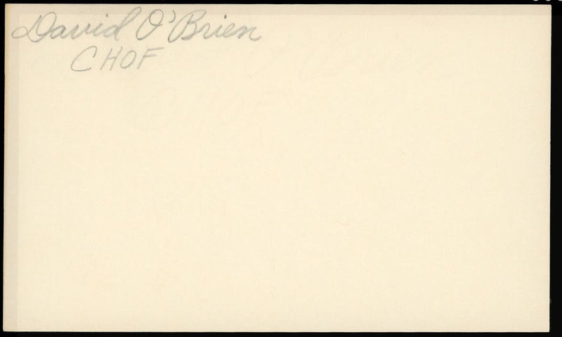 Davey O'Brien Signed/Autographed Index Card - 1938 Heisman Winner - TCU JSA LOA