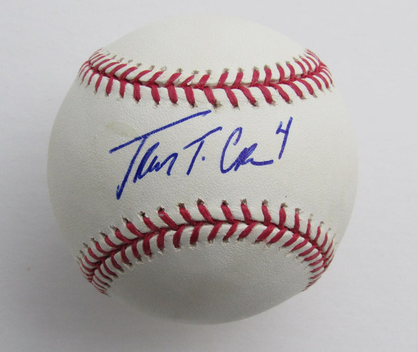 Trevor Crowe Autographed OML Baseball Cleveland Indians 180093