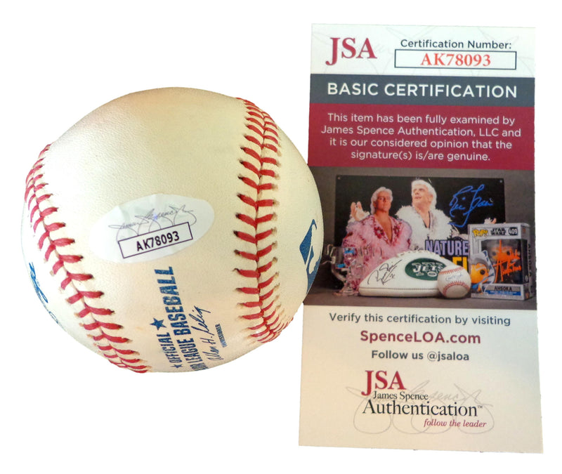 Pedro Martinez HOF Autographed/Inscribed OML Baseball Boston Red Sox JSA 180373
