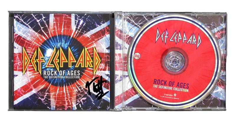 Joe Elliott Autographed CD Cover "Rock Of Ages" Def Leppard JSA