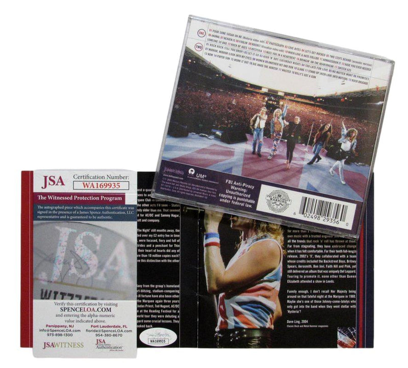 Joe Elliott Autographed CD Cover "Rock Of Ages" Def Leppard JSA