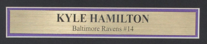 Kyle Hamilton Ravens Autographed 11x14 Photo Framed JSA 184987